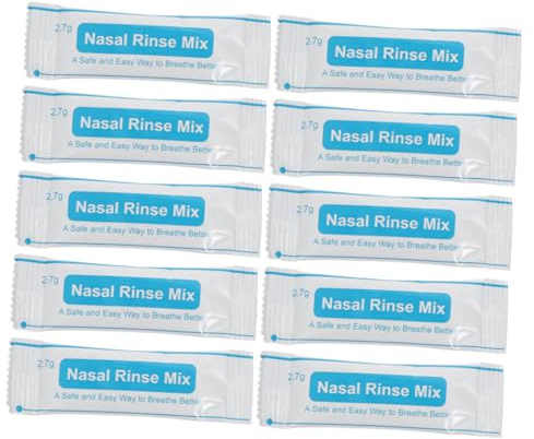 HAMPPLIES 1 caja Caja de Sobres de Sal para Enjuague Nasal Solución Salina Isotónica Rápida Disolución para Limpieza y Protección Cavidad Nasal Cuidado Diario y Alivio de Molestias Nasales