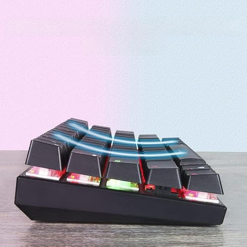 ERYUE Tastiera Meccanica SK62 Dual Mode RGB per Giochi con Interruttori Blu OUTEMU per Utenti / (OUTEMU Interruttore rosso)