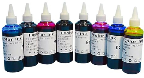 KFJHTWG Refillable Ink CLI-42 Dye Ink For PRO-100 A3 Printer Compatible With CLI-42