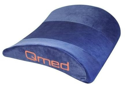 Qmed Lumbar Pillow Lordose-Kissen 40 x 33 x 12 cm aus Memory Schaum (55 kg/m3) | Stützendes Lendenkissen zur Entlastung der Wirbelsäule | Für Zuhause, Arbeit, Auto und im Hotel
