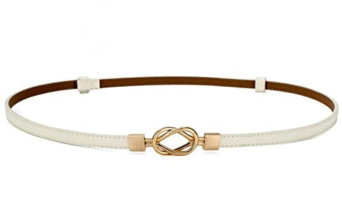 CHANYI Gürtel für Damen Kleid Gold Schnalle Gürtel Kreis Schnallen Dünne Ledergürtel Passen Design Rotes Kleid Dekorativ Gürtel Für Frauen Modekette Cummerbund