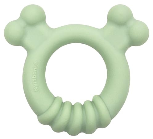 Nylabone Sensory Material Soothing Puppy Chew Toy Ring, Toys for Teething Puppies, Chicken Flavor, Small - Up to 25 lbs, 1 Count