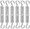Tenditori, 6 pezzi, in acciaio inox 304, gancio regolabile CC, gancio di serraggio per tenda da sole, corda o filo per stendibiancheria (argento)