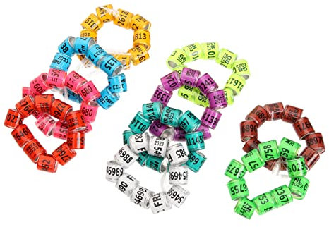 Yardwe 100 Stück Tauben Fußringe Leicht Anbringbar Unverwechselbar Vogel Identifikationsringe Für Brieftauben Zucht Und Wettkampf