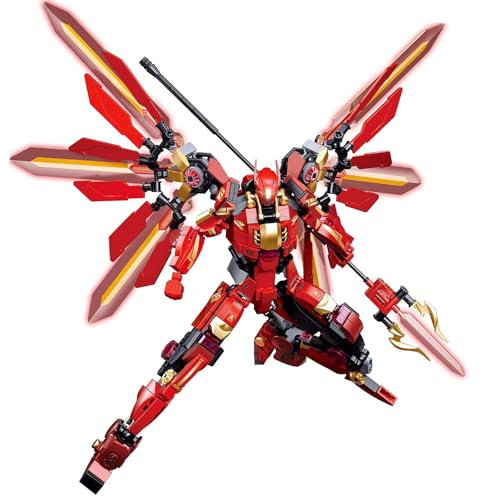 HIGH GODO Mech Roboter Kinderspielzeug, 511 Teile Transforming Spielzeug Klemmbausteine Set, Action Roboter Modell Creator Geschenke für Jungen Jugendliche