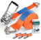 Schwerlast 5000kg Ratschengurte 4m - TÜV/GS & DIN Geprüft - Spanngurte mit Ratsche und Haken - QR Label Anleitung - Sicher & Robust [2er Set]