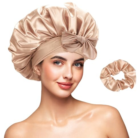 Galsangflower Set de Bonnet Satin Réversible – Champagne