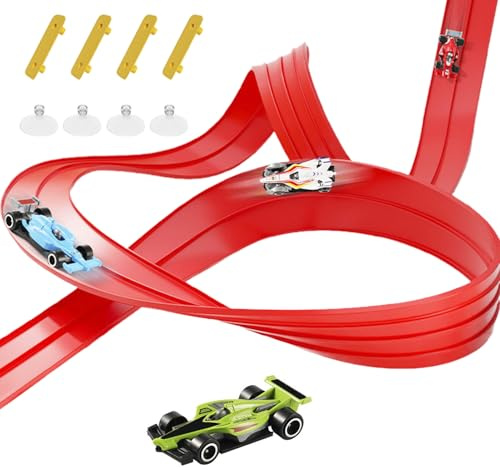 Pista de Carreras de Juguete: colección Premium de Juegos de vehículos geniales, de Juego de Autos Interactivo con diseño dinámico de Pista de Carreras, Paquete Completo de Aventuras de Carrer