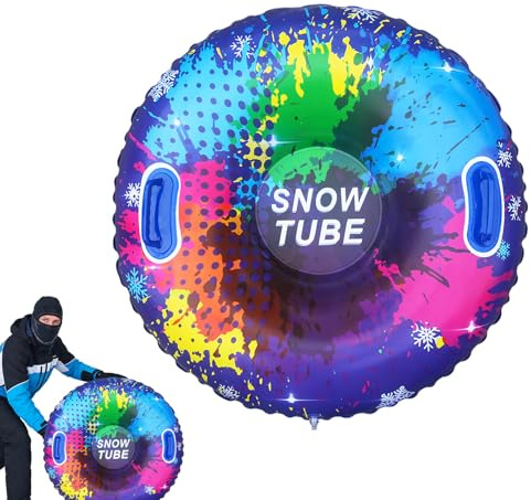 Slittino Gonfiabile,Giocattolo Per Slittino Resistente Al Freddo | Tubi Da Neve Gonfiabili Con Maniglie E Robusta Costruzione - Attività Invernali Familiari con Sci e Sport Divertenti per Bambini e Ba