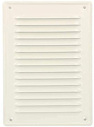 KOTARBAU® Grille de Ventilation 230 x 165 mm Blanc En Acier Galvanisé Grille D'aération avec Moustiquaire Résistante à la Corrosion