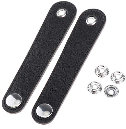 perfk 2 Pièces pour Accordéon Fixation de Sangle avec 4 Boucles pour Accordéon pour Basse - 12cm