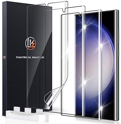 LK Protection Ecran Compatible avec Samsung Galaxy S23 Ultra, 3 Pièces, TPU Film Protection Écran,HD Clair Doux Transparent Film de Protection d'écran