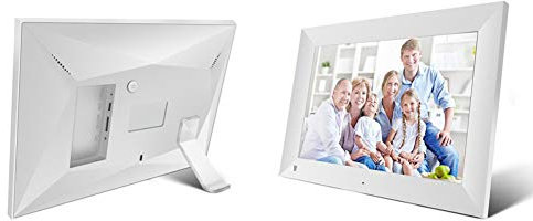 Smart Digital Picture Frame 10.1 Inch HD WiFi Cloud Digital Frame Free Unlimited Storage Easy Setup to Send Photos Remotely Via App More Secure Than Email, Display 1080P High-Resolution (White)