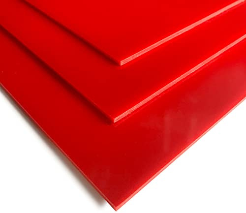 Signalétique.biz France - Verre Acrylique Couleur 3 mm - Feuille Rouge, Bleu, Gris - Verre Synthétique PMMA XT - 200 x 300 mm