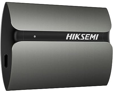 HIKSEMI Disco Duro Externo SSD Portátil 1TB, hasta 560MB/s Velocidad de Lectura, USB 3.1 Tipo C Unidad de Estado Sólido Externa para Android, Tableta, PC, Computadora Portátil (Gris) - T300S