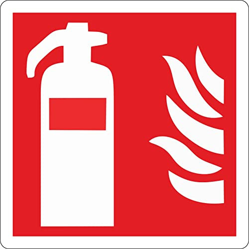 pubblimania Extincteur PVC adhésif résistant pour extérieur et intérieur (14,5 x 14,5 cm) (Extincteur)