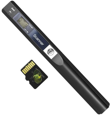 Portable Handheld Wall Scanner A4 Size 900DPI JPG/PDF LCD Display with Protective Case and 8GB TF Card for Business Document Recipe Books Images
