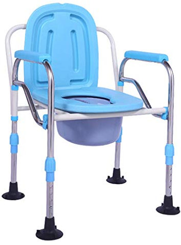 Silla con inodoro con marco de seguridad para inodoro Asiento de inodoro elevado Silla con inodoro de acero para cabecera Asiento de inodoro Silla de ducha para baño para personas mayores, discap