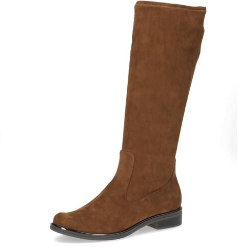 Caprice Damen Mode-Stiefel flach, Braun (BROWN STRETCH), 40