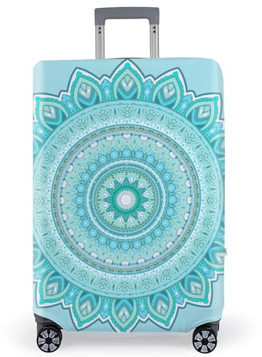MHJY Funda para Maleta Elástica Grande 18-32 Pulgadas – Protector Antirayaduras de Poliéster Grueso y Resistente, Acceso Doble a Asas, Cremalleras Invisibles, Lavable y Reutilizable
