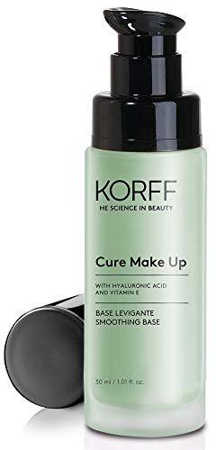 KORFF Base Effetto Anti-Rossore, Primer Make Up con Acido Ialuronico, Pelle Levigata, Corregge i Rossori, Uniforma l'incarnato, Migliora la Tenuta del Make-Up, 30ml
