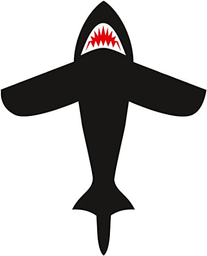 HQ 106533 - Shark Kite 7', Kinderdrachen Einleiner, ab 5 Jahren, 210x134cm, inkl. 17kp Polyesterschnur 40m auf Spule, 2-5 Beaufort