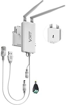 VONETS WLAN Bridge/2.4GHz Signal Repeater/Mini Router/WiFi zu Ethernet Hotspot Extender/WiFi WAN, LAN mit 2 RJ45 Ports, USB/DC Powered für Industrie PLC, DVR, Monitoring, Netzwerkgeräte VAP11S
