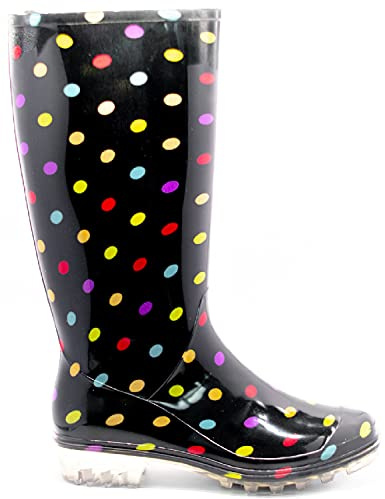 sole london WOMENS WELLIES SPOTS GARDEN FESTIVAL LADIES WELLY RAIN WATERPROOF WELLINGTON BOOTS SHOES