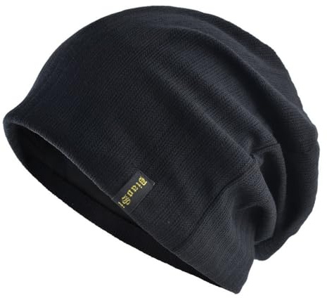 FFWTPY Berretto Uomo Donna Unisex Invernali Cappello in Maglia di Cotone Lungo Slouch Beanie Cappellini Skull Leggero Traspiranti Berretti per la Notte Casco Moto Bici Chemioterapia Parrucche