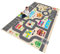 ZFHNYJWKL Kinder spielteppich Auto Jungen & Mädchen Teppich Straßenteppich Bauteppich Stadtstadt Lernbereich Teppich Pädagogischer Antirutsch für Kinderzimmer Grau Blau Grün(C,80X120CM)