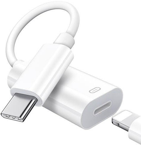 USB C auf für Lightning Adapter für iPhone 16 15 Pro Max Plus iPad 10,10W Schnellladung & Datenübertragung,Typ C auf Lightning Audio Adapter Typ C Aux Adapter für iPad Pro Mini 6 Air 4th Air 5th