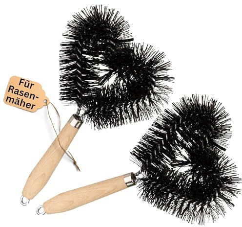 Novatool Novaliv Lot de 2 brosses de nettoyage pour tondeuse à gazon, 25 cm, pour tondeuse à gazon électrique, tondeuse autoportée, tondeuse autoportée, balayette et taille-haie