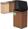 Mihoho Pattumiera grande da 80 litri/21 galloni con coperchio, cestino per rifiuti in bambù, pattumiera per esterni/bidone per rifiuti per casa, ufficio, bagno, cucina 40X30X60 CM (marrone)