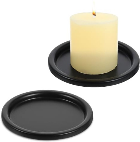 2 Stück Kerzenhalter Stumpenkerzen Kerzenteller Metall Retro Tischdeko Kerzenleuchter Kerzen Untersetzer Kerzenplatte Rund Kerzenuntersetzer Kerzenhalter Stumpenkerzen Eisen Kerzenständer