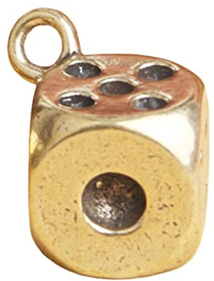 Mässing tärning nyckelring ornament Feng Shui gör-det-själv statyett punk nyckelring hängen