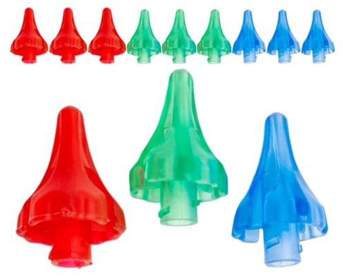 DEARMAMY Lot de 12 Embouts de Rinçage Auriculaire Réutilisables Mini Spray Précis pour Nettoyage Doux Matériaux Sûrs Adaptés Nettoyage des Oreilles à Domicile Voyage Couleurs Verte