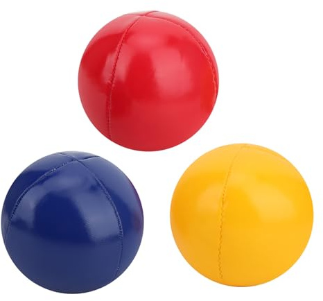 BAOFUYA Palla da Giocoleria in Pelle PU, Kit di Palline da Lancio a Mano di Piccole Dimensioni, Comodo da Trasportare, Adatto per L'apprendimento delle abilità di Giocoleria e degli