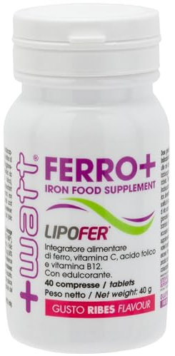 Ferro+ iron food supplement- Integratore Alimentare a Base di Ferro Incapsulato - 40 compresse