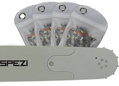 Set di spada da 90 cm Solid Drive con 4 catene a scalpello 3/8 115 TG 1,6 mm adatto per Husqvarna 65