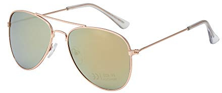 Kids Sunglasses Girls Boys Children Classic 80s Retro Style Shades UV 400 Protection (Pink Mirror)