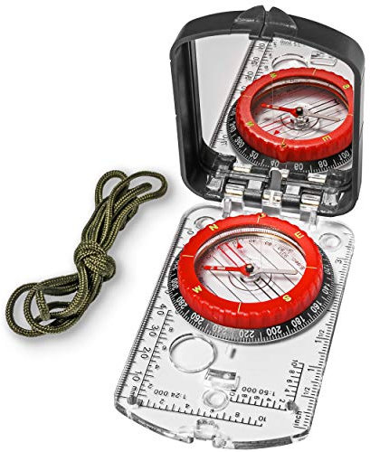 Sighting Compass Mirror Adjustable Declination - Boy Scout Compass Survival Camping Base Plate Compass Kids Navigation Orienteering Compass Hiking Map Reading Military Compass Backpacking Clinometers