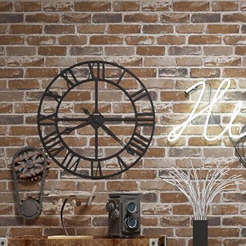 Okydoky Peel & Stick Brown Brick Wallpaper - Self-Adhesive, Vinyl Waterproof Vintage Wallpaper - No.57103-6