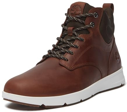 Timberland Men's Parker Street Mid Lace-Up Sneaker Boot, Rust Full Grain, 10.5 Medium