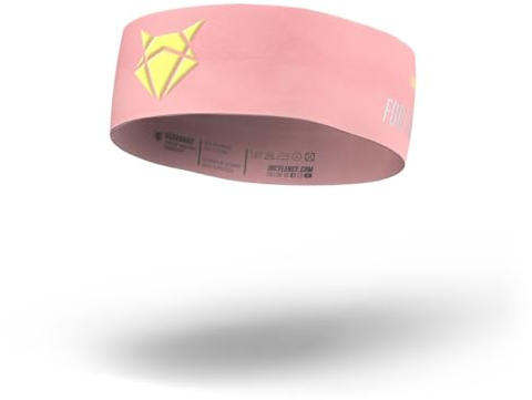 INCYLENCE Headband schmales Sport Stirnband für Damen und Herren aus hochwertigen italienischen Fasern, antibakteriell geruchsneutral, Frühling Sommer Herbst Winter (Light Pink Yellow)