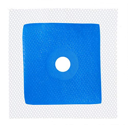 Manguito de pared 100 unidades 120 x 120 mm, orificio de expansión, diámetro de 10 mm, con zona de dilatación, cinta de sellado para ducha, B01