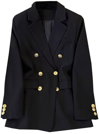 Office Wear for Women UK Elegant Smart Casual Lightweight Formal Dress Jacket Plus Size Long Sleeve Double-Breasted Business Work Jacket Wedding Guest Party Funeral Suit Jacket