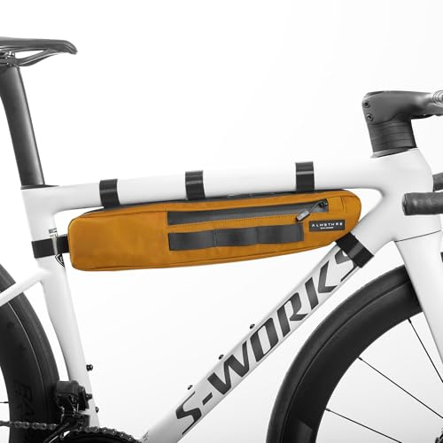 ALMSTHRE Signature - Bolsa para Marco de Bicicleta, tamaño pequeño/Mediano, Material Reciclado Ripstop Duradero, Cremalleras Impermeables y diseño Personalizable para artículos Esenciales