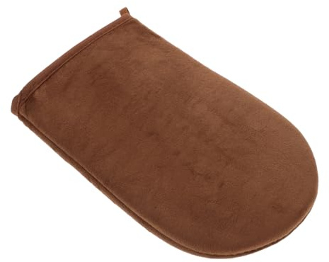 WOONEKY Self Tanning Mitt Glove with Flocked Soft Material Reusable Lotion Applicator for Even Body Tanning Suitable for Skin Types