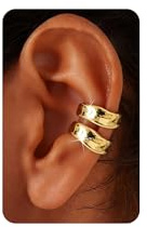 Kakonia Ear Cuff Pendientes No Piercing, Pendientes Mujer Chunky Earcuff Pendiente Sin Agujero de Clip para Cartílago Pendiente de clip para Niñas Hipoalergénicos Regalo de Joyería-G-Ir