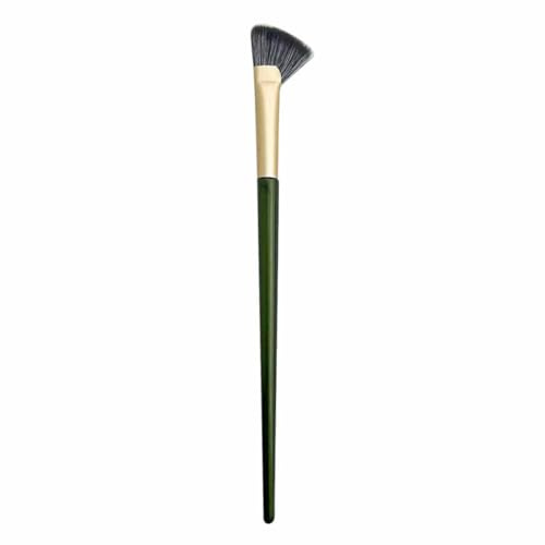 Demi-Ventilateur Forme de Nez Brosse de Maquillage inclinée Brosse Bristles Softs Bristles Brosse de Contour de Nez pour Les débutants Professional (Noir)